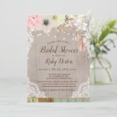 Boho Lace Lights & tribaal veer Vrijgezellenfeest Kaart (Staand voorkant)