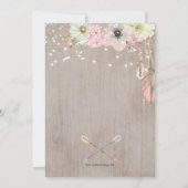 Boho Lace Lights & tribaal veer Vrijgezellenfeest Kaart (Achterkant)