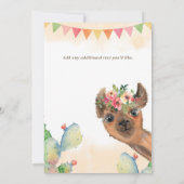 Boho Lama Retro Uitnodiging voor verjaardag (Achterkant)