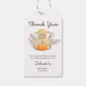 Boho Lamb Pumpkin Baby shower Dank u Cadeaulabel (Voorkant)