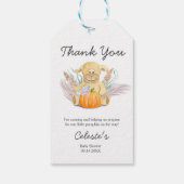 Boho Lamb Pumpkin Baby shower Dank u Cadeaulabel (Achterkant)