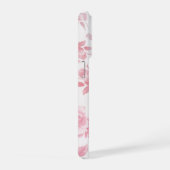 Boho  land chique wit roze rozen bloemenmoes iPhone hoesje (Rechterkant)