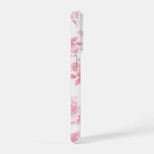 Boho  land chique wit roze rozen bloemenmoes iPhone hoesje (Rechterkant)