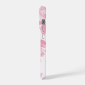 Boho  land chique wit roze rozen bloemenmoes iPhone hoesje (Linkerkant)