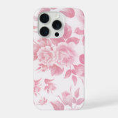 Boho land chique wit roze rozen bloemenmoes iPhone hoesje (Achterkant)