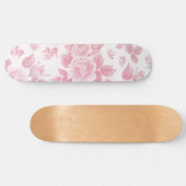 Boho  land chique wit roze rozen bloemenmoes persoonlijk skateboard (Horizontaal)