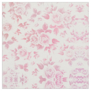 Boho land chique wit roze rozen bloemenmoes stof