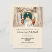 Boho land waterverf eettafel bloemenchic kaart (Voorkant / Achterkant)