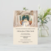 Boho land waterverf eettafel bloemenchic kaart (Staand voorkant)