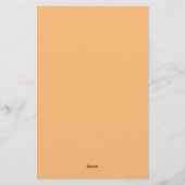 Boho Land wilde bloem waterverf geel Briefpapier (Achterkant)