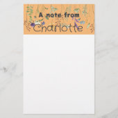 Boho Land wilde bloem waterverf geel Briefpapier (Voorkant)