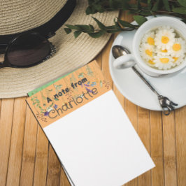 Boho Land wilde bloem waterverf geel Briefpapier