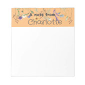 Boho Land wilde bloem waterverf geel Notitieblok (Voorkant)