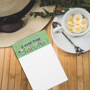 Boho Land wilde bloem waterverf groen Briefpapier