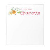 Boho Land wilde bloem waterverf Notitieblok (Voorkant)