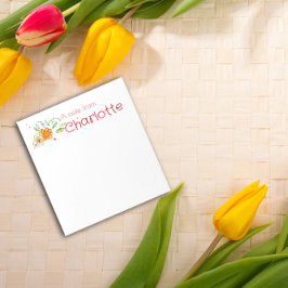 Boho Land wilde bloem waterverf Notitieblok