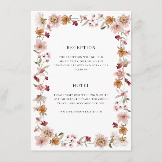 Boho Landelijke Kaart met Enveloppe (Voorkant)