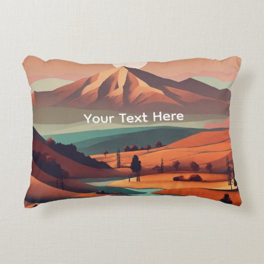 Boho landscape accent kussen (Voorkant)