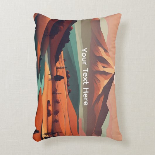 Boho landscape accent kussen (Voorkant(Verticaal))