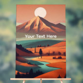 Boho landscape acryl bord (Neutraal)