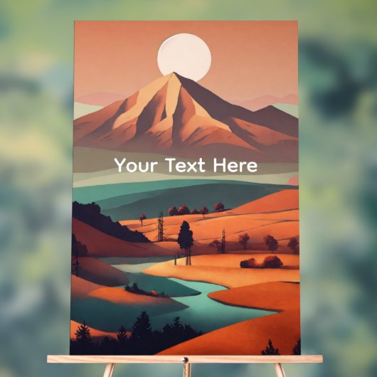 Boho landscape  acryl bord (Neutraal)