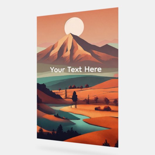 Boho landscape acryl bord (Hoek)