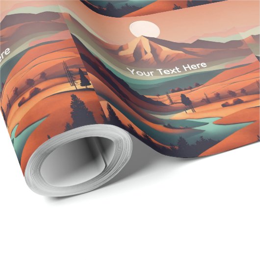 Boho landscape cadeaupapier (Rol Hoek)