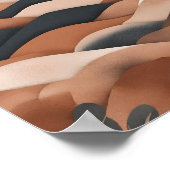 Boho Landscape Moon Terracotta Poster (Hoek)