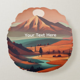 Boho landscape  rond kussen