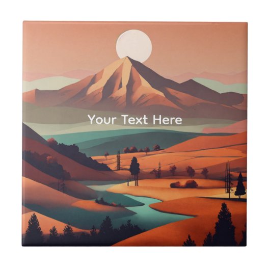 Boho landscape tegeltje (Voorkant)