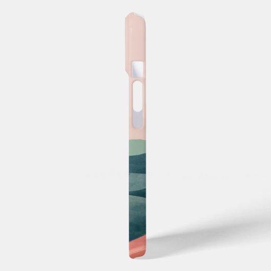 Boho Landschap Abstracte bergen met naam Case-Mate iPhone Case (Achterkant / Links)