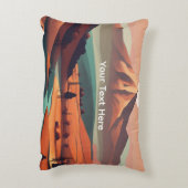 Boho landschap  accent kussen (Achterkant (Verticaal))