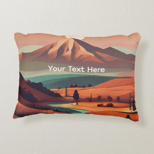 Boho landschap accent kussen (Achterkant)