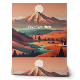 Boho landschap behang
