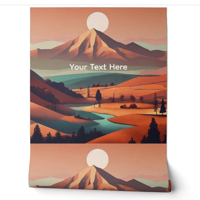 Boho landschap  behang (Afrollen)