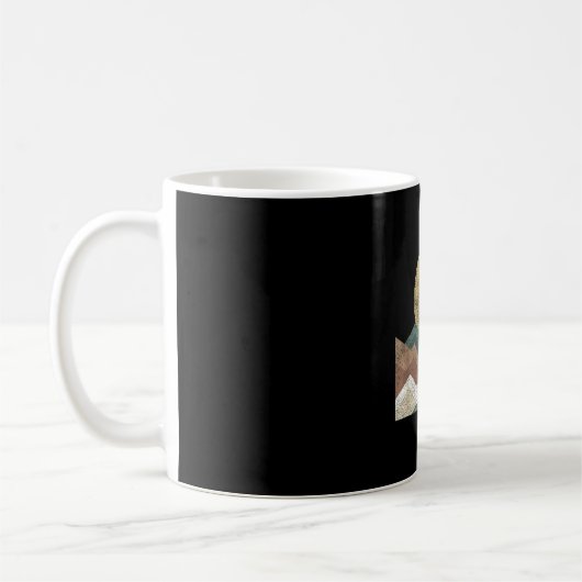 Boho landschap bergen geometrische zon abstract koffiemok (Links)