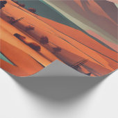 Boho landschap cadeaupapier (Hoek)