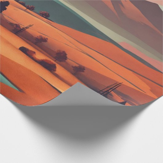 Boho landschap cadeaupapier (Hoek)