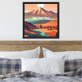 Boho landschap canvas afdruk (Insitu (Slaapkamer))