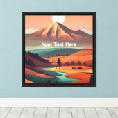 Boho landschap canvas afdruk (Insitu (Houten vloer))