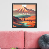 Boho landschap canvas afdruk (Insitu (Woonkamer))