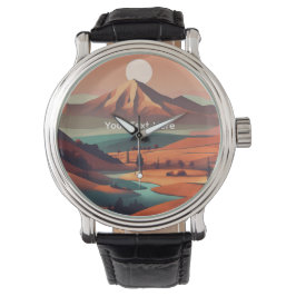 Boho landschap horloge