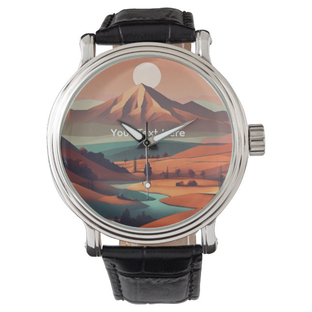 Boho landschap  horloge (Voorkant)