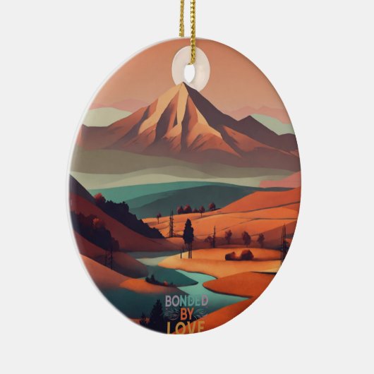 Boho landschap keramisch ornament (Rechts)