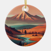 Boho landschap keramisch ornament (Voorkant)