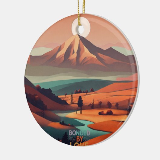 Boho landschap keramisch ornament (Links)