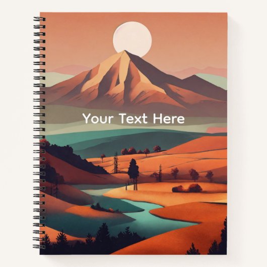 Boho landschap notitieboek (Voorkant)