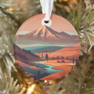 Boho landschap ornament