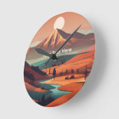 Boho landschap ronde klok (Hoek)