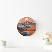 Boho landschap ronde klok (Huis)